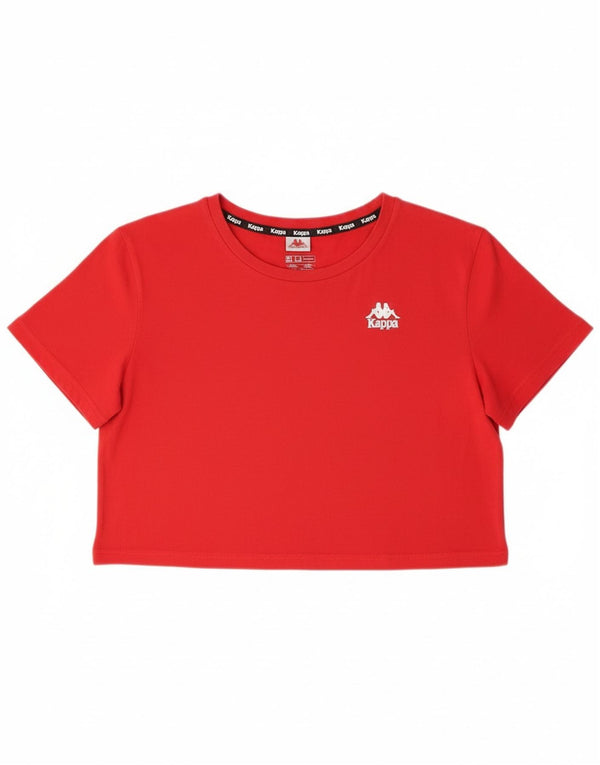 Kappa Camiseta Corta Gráfica para Mujer UK 44 Medium Red Sports