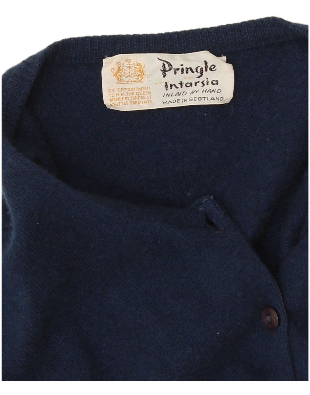 Suéter tipo cárdigan para mujer Pringle Reino Unido 44 Medio azul marino Argyle/Diamante
