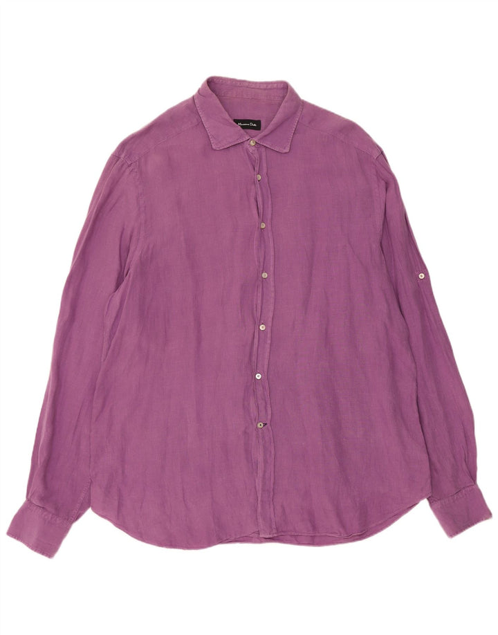 Camisa Massimo Dutti Hombre 2XL Morado
