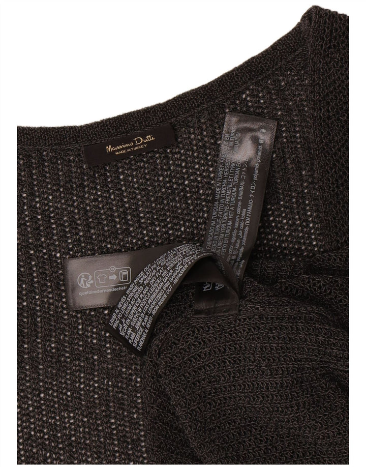 Massimo Dutti Cárdigan Sin Mangas para Mujer UK 44 Gris Medio