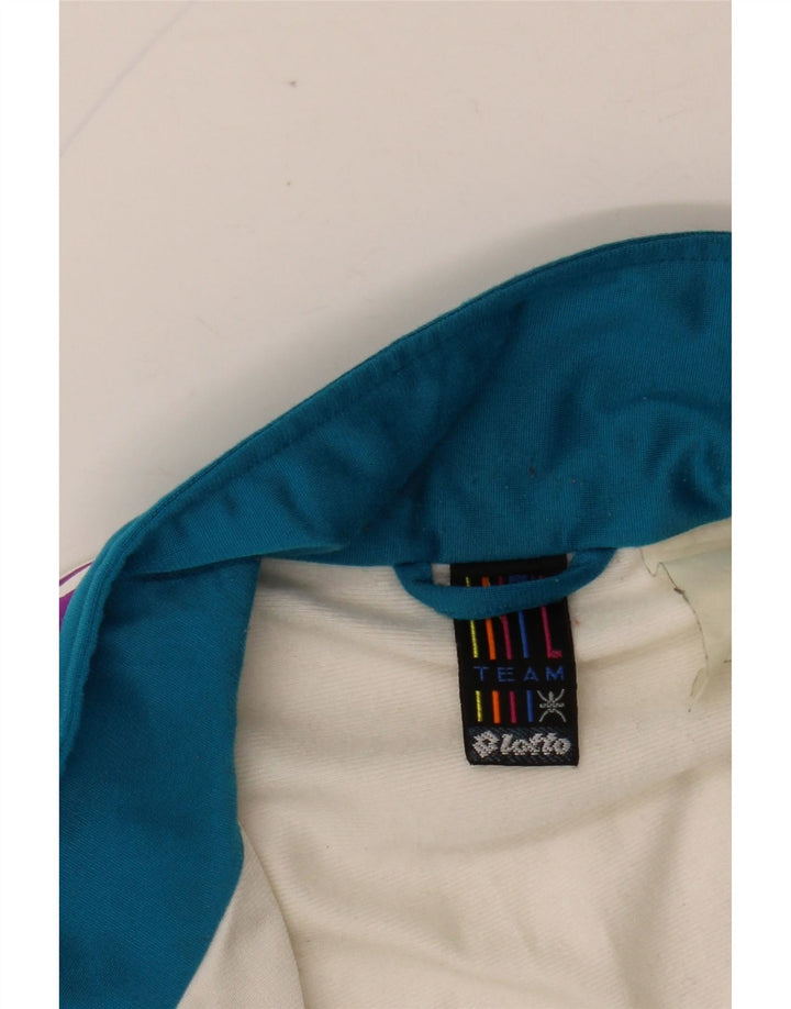 LOTTO Chaqueta superior de chándal con gráfico para hombre, color azul grande, color block