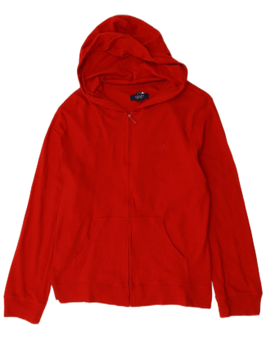 Chaps Sudadera con capucha y cremallera para mujer Reino Unido 14 Algodón rojo mediano