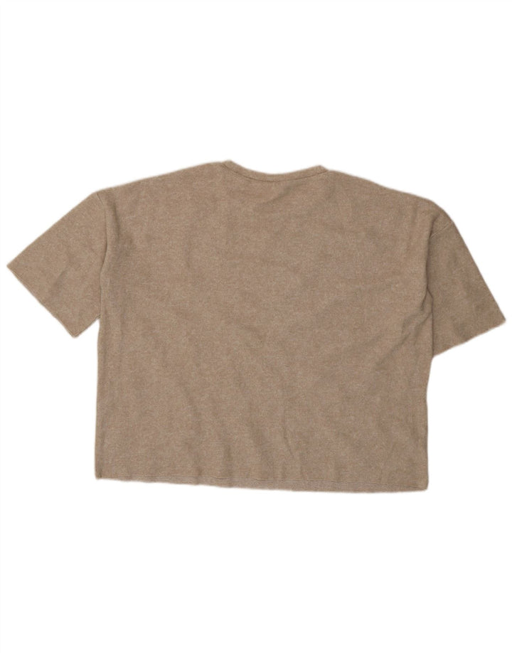 Zara Mujer Trafaluc Blusa Extragrande UK 44 Medio Beige Manchado