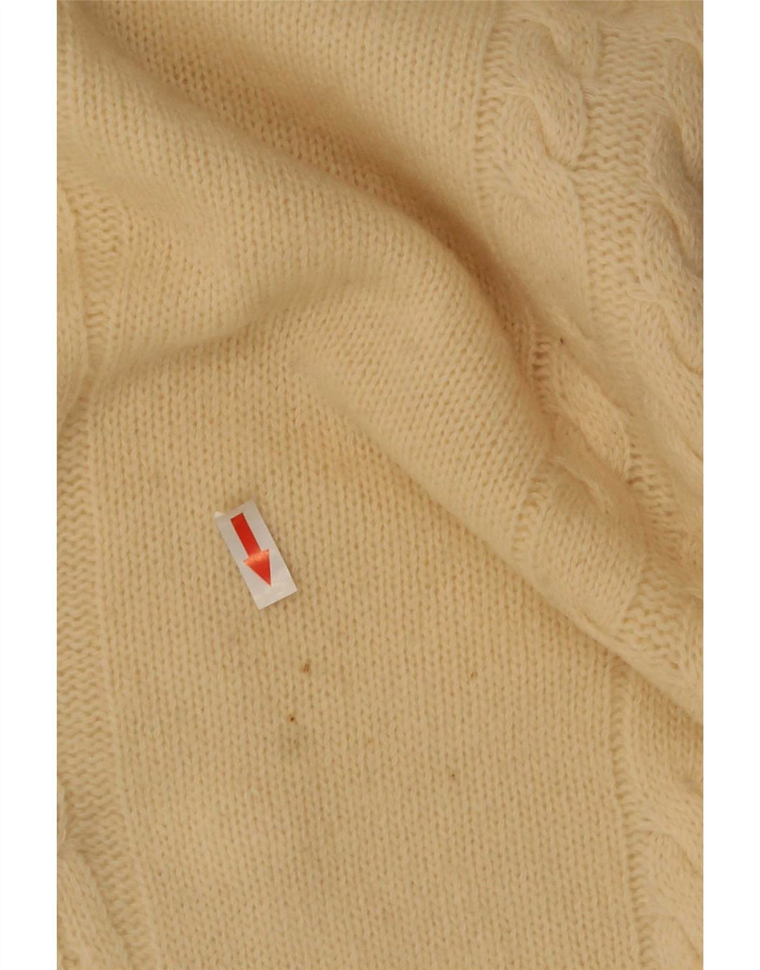 Cacharel Hombre Polo Cuello Jersey Jersey IT 52 Grande Lana Beige