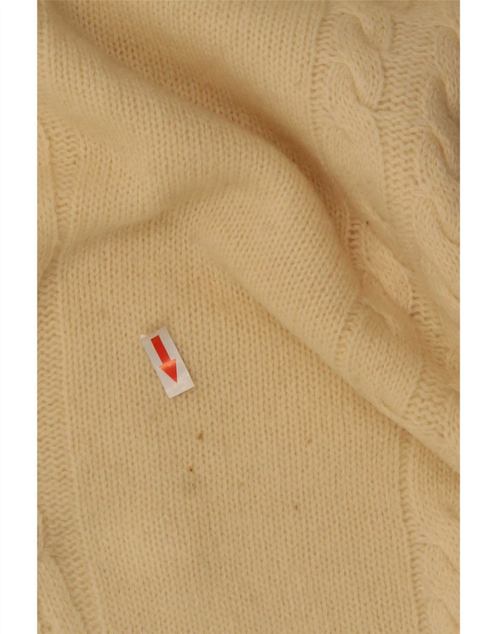 Cacharel Hombre Polo Cuello Jersey Jersey IT 52 Grande Lana Beige