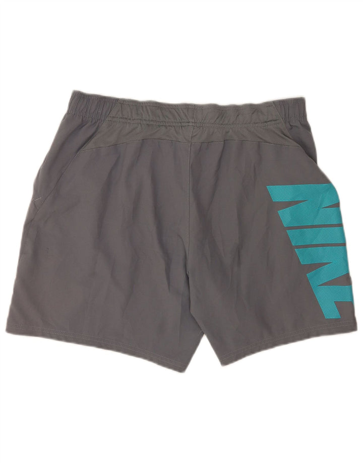 Nike Dri Fit Graphic - Pantalones cortos deportivos para hombre (poliéster), color gris