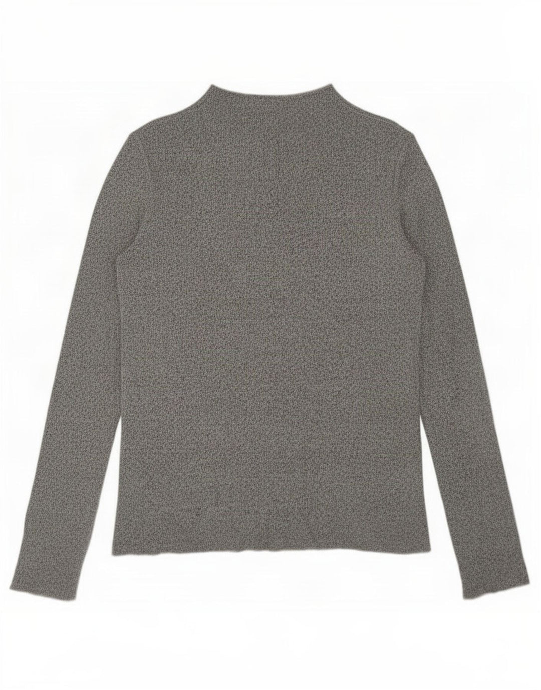 Zara Mujer Top Manga Larga UK 44 Viscosa Moteada Gris Medio