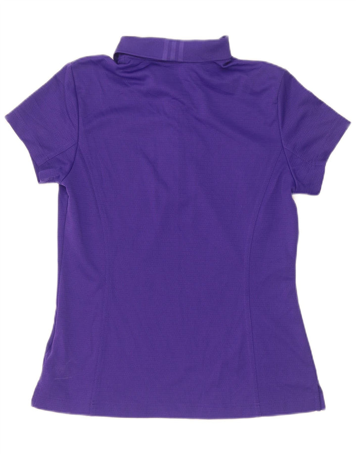 Adidas Polo Climalite para mujer UK 12 Poliéster morado mediano