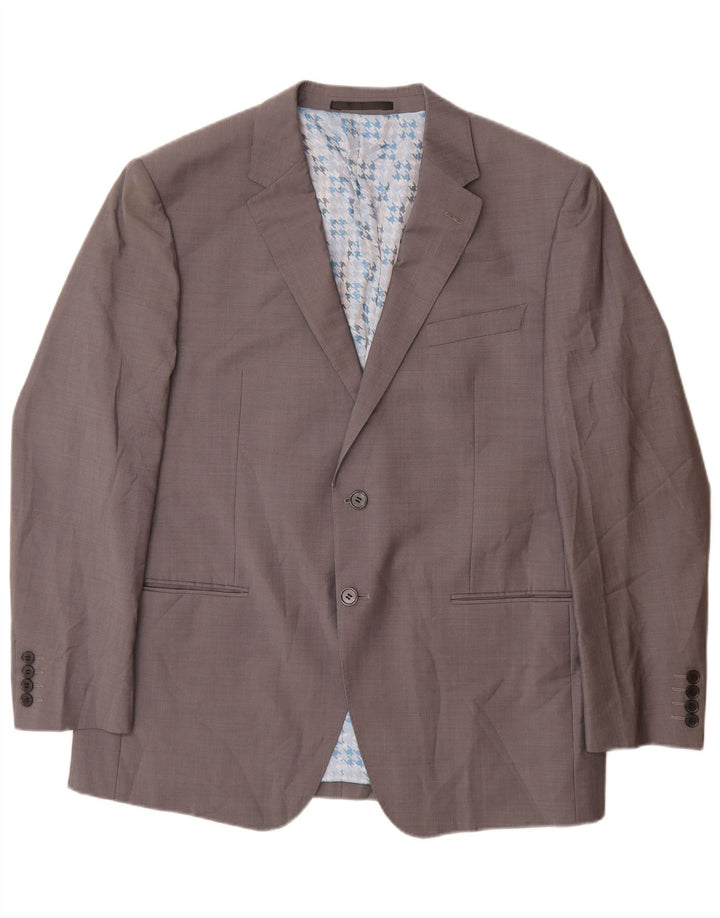 Marks & Spencer Chaqueta tipo blazer de 2 botones para hombre UK 38 Lana gris medio