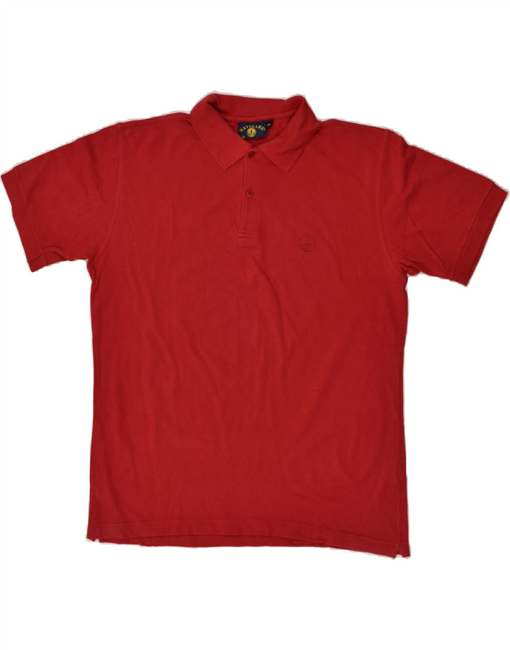 NAVIGARE Mens Polo Shirt XL Red Cotton | Vintage Navigare | Thrift | Second-Hand Navigare | Used Clothing | Messina Hembry 