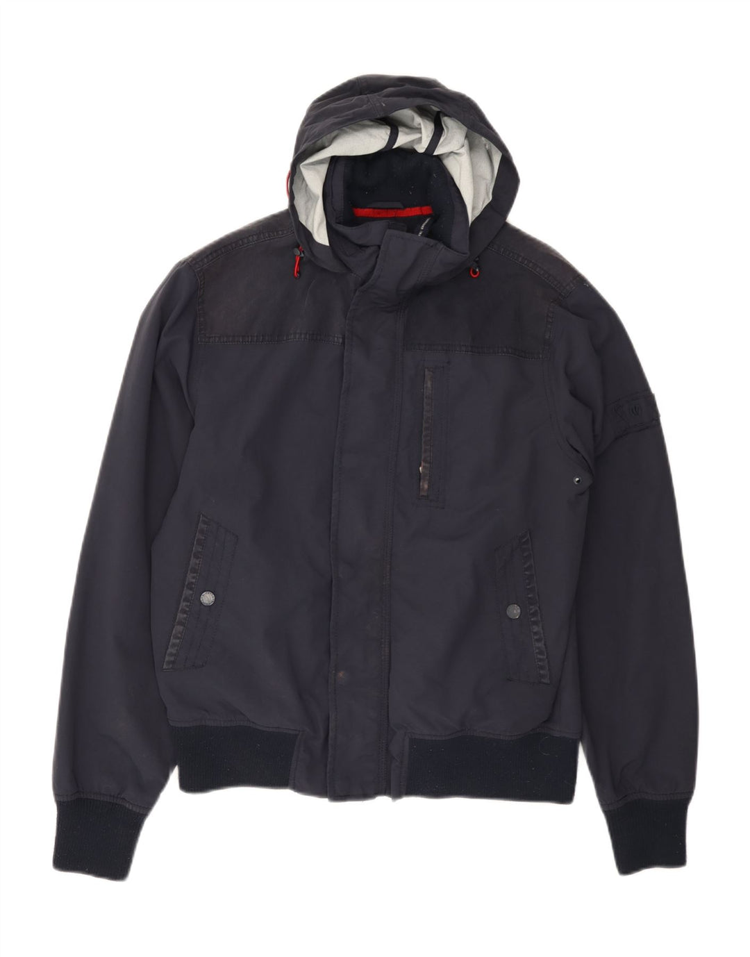 Chaqueta bomber con capucha para hombre Fat Face UK 36 Small Azul marino Poliéster