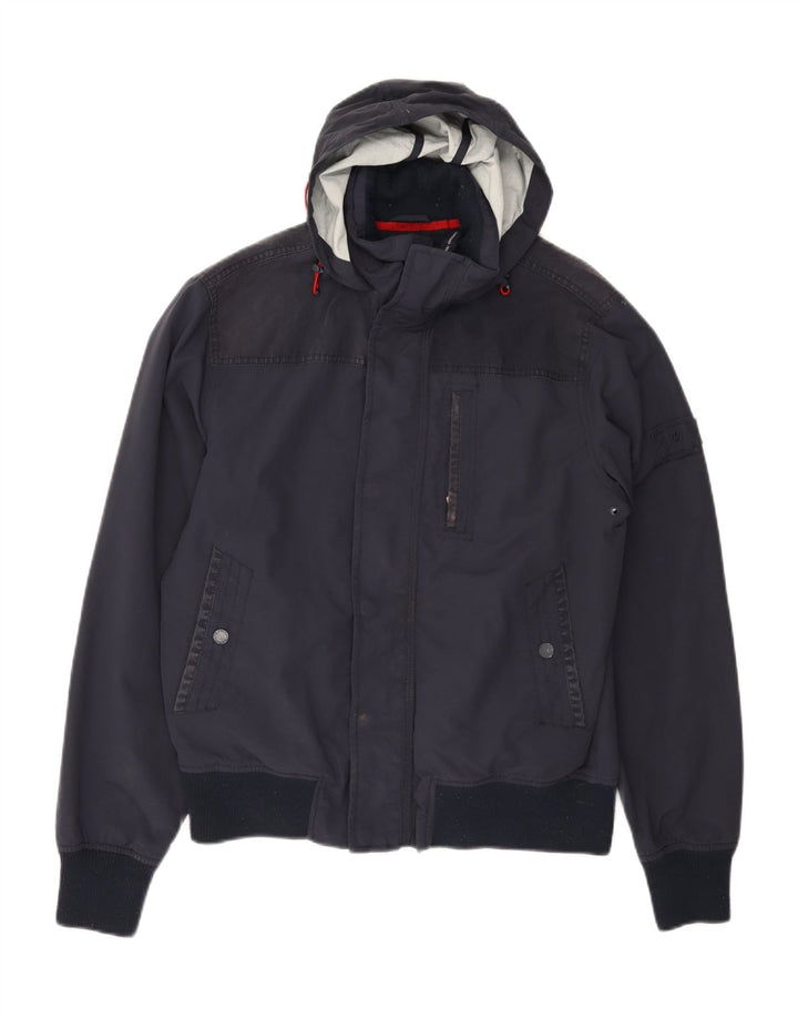 Chaqueta bomber con capucha para hombre Fat Face UK 36 Small Azul marino Poliéster