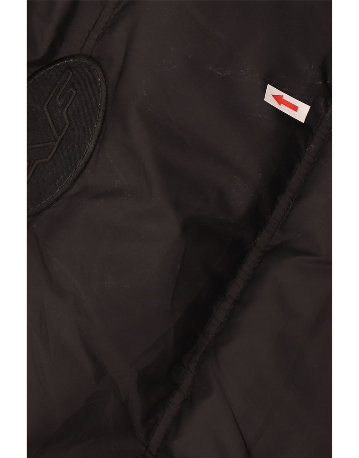 Scotch & Soda Chaqueta acolchada con capucha para hombre, talla 38, nailon negro mediano
