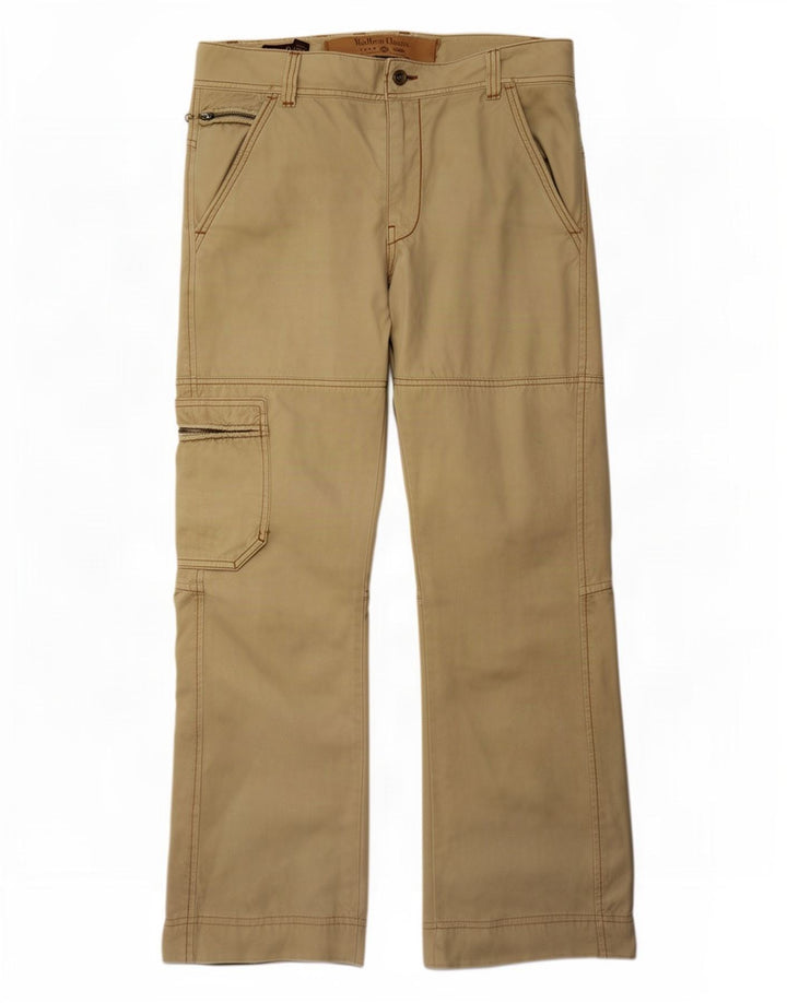 Marlboro Classics Pantalones cargo rectos para hombre W32 L34 Algodón caqui