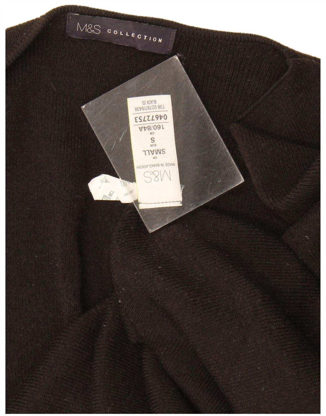 Marks & Spencer Suéter Cárdigan Abierto Largo para Mujer UK 40 Small Negro