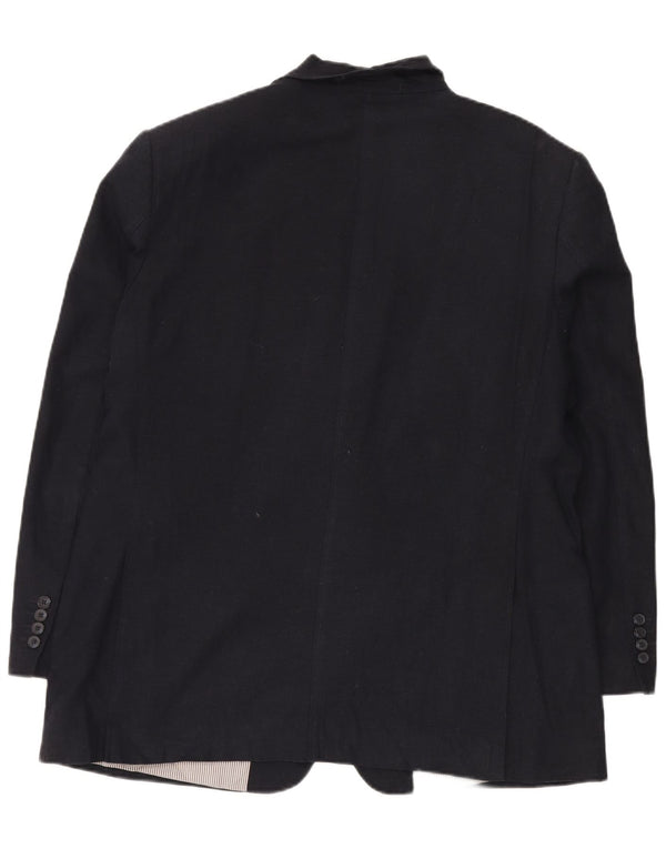 Marks & Spencer Chaqueta tipo blazer de 2 botones para hombre UK 44 XL Lino azul marino