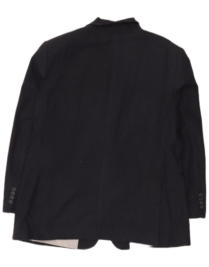 Marks & Spencer Chaqueta tipo blazer de 2 botones para hombre UK 44 XL Lino azul marino