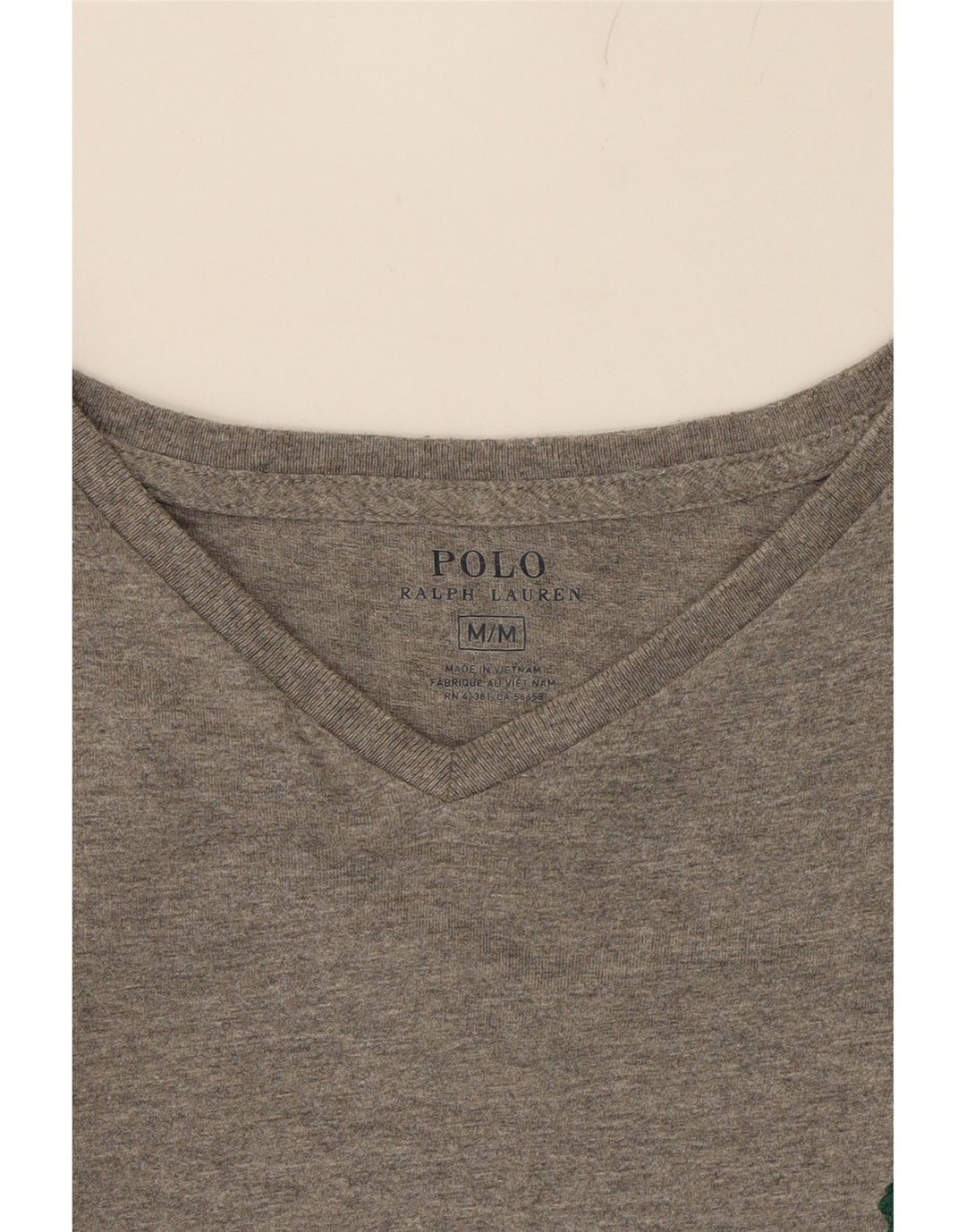 POLO RALPH LAUREN Mens T-Shirt Top Medium Grey Cotton Vintage Polo Ralph Lauren and Second-Hand Polo Ralph Lauren from Messina Hembry 