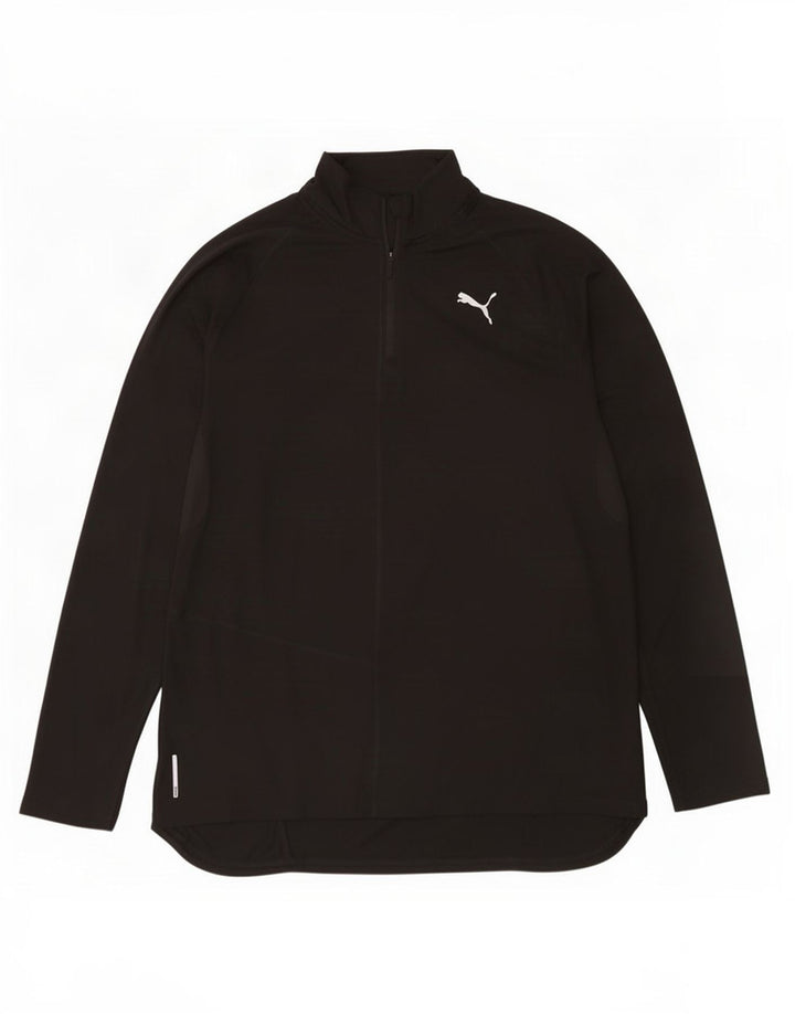 Puma - Chándal con cremallera y cuello para hombre, talla grande, color negro