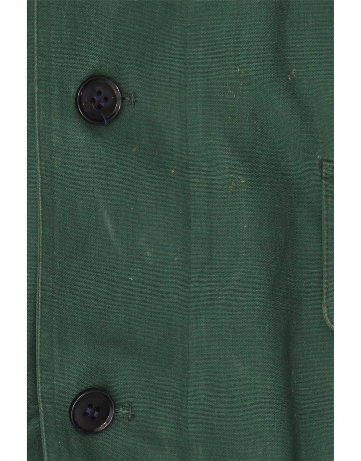 Abrigo vintage para hombre Reino Unido 38 Poliéster verde medio