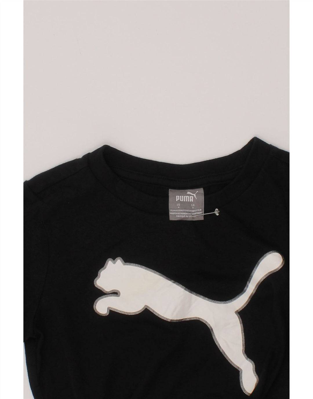Puma Camiseta gráfica para niño 3-4 años Negro