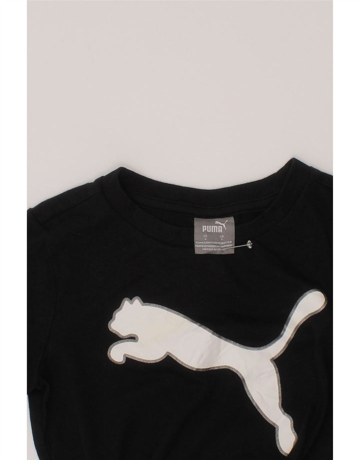 Puma Camiseta gráfica para niño 3-4 años Negro