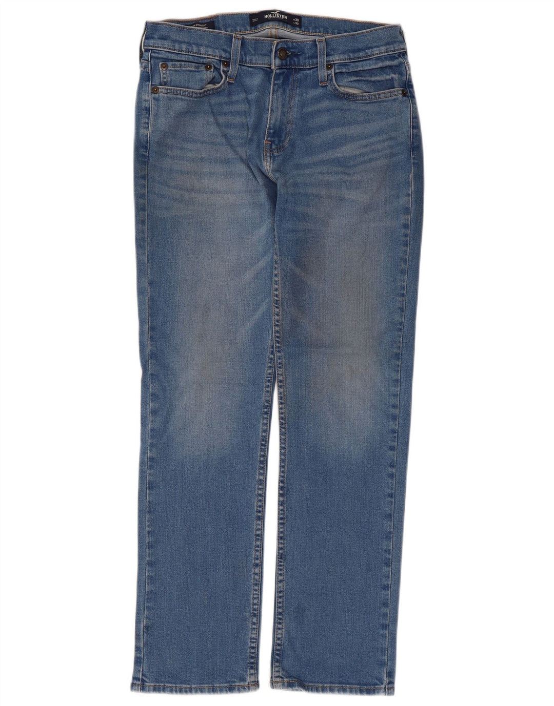 Vaqueros Hollister Mujer Slim Rectos W30 L30 Azul