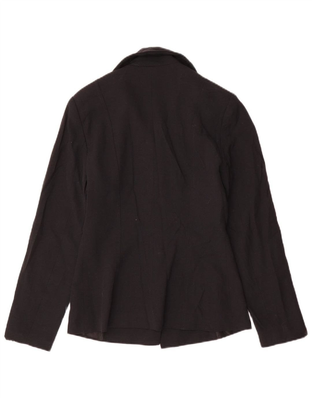 Vintage mujer 4 botones Blazer chaqueta Reino Unido 10 pequeño negro