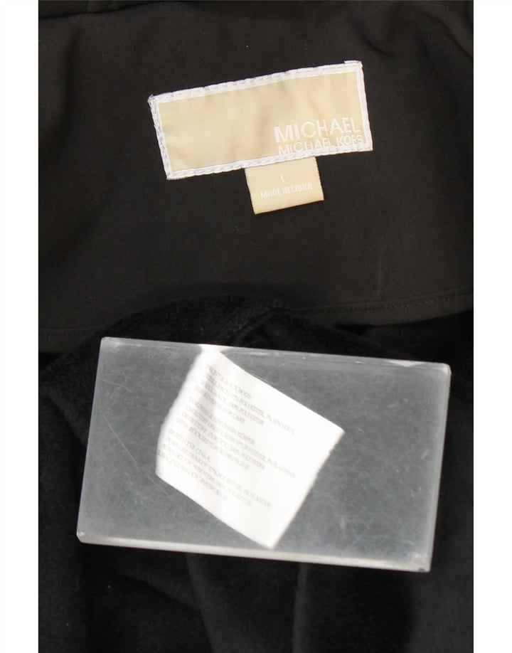 Michael Kors Chaqueta Parka con Capucha para Mujer UK 46 Grande Poliéster Negro