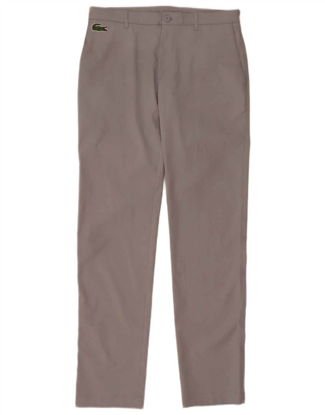 Lacoste Pantalón chino delgado para hombre Talla 40 Mediano W32 L33 Poliéster gris