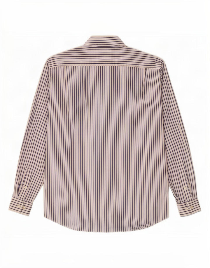 Camisa Lacoste para hombre talla 42 algodón a rayas blancas grandes