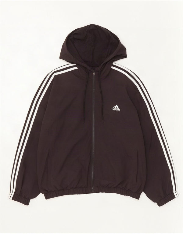 Adidas Chaqueta de chándal extragrande con capucha para mujer UK 20/22 XL Nylon negro