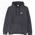 Nike - Sudadera con capucha y cremallera para hombre, algodón, color azul marino mediano