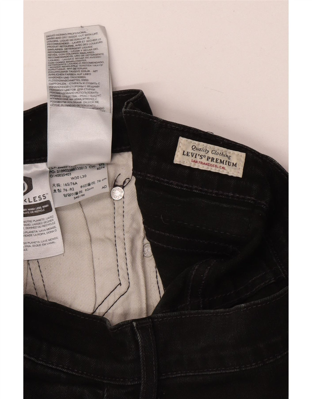 Levi's Vaqueros ajustados para hombre W30 L30 Algodón negro