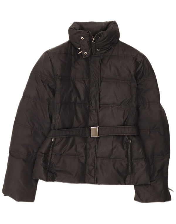 Zara Mujer Chaqueta Acolchada Reino Unido 44 Grande Negro