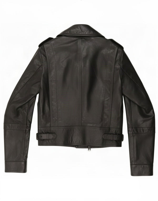 Belstaff Chaqueta motera de cuero para mujer IT 38 XS Negro