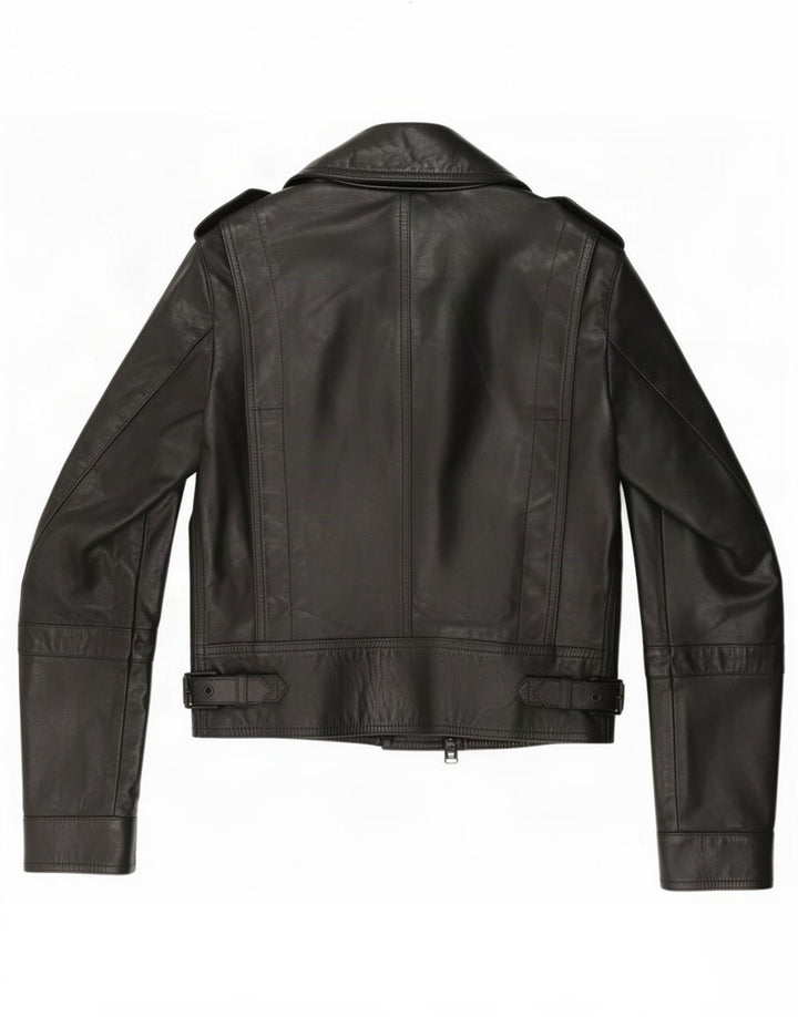 Belstaff Chaqueta motera de cuero para mujer IT 38 XS Negro