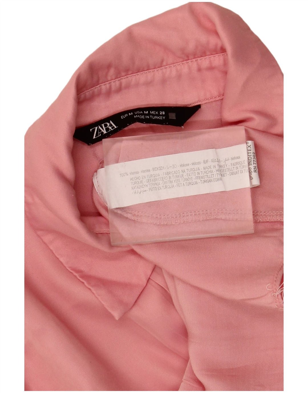 ZARA Mujer Crop Batwing Shirt Blusa UK 44 Viscosa Rosa Mediana