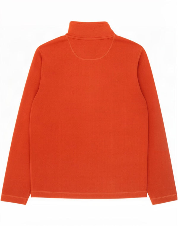 Weird Fish Jersey de forro polar con cuello y cremallera para hombre, poliéster marrón grande