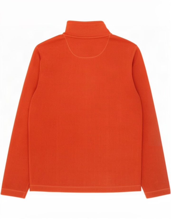 Weird Fish Jersey de forro polar con cuello y cremallera para hombre, poliéster marrón grande