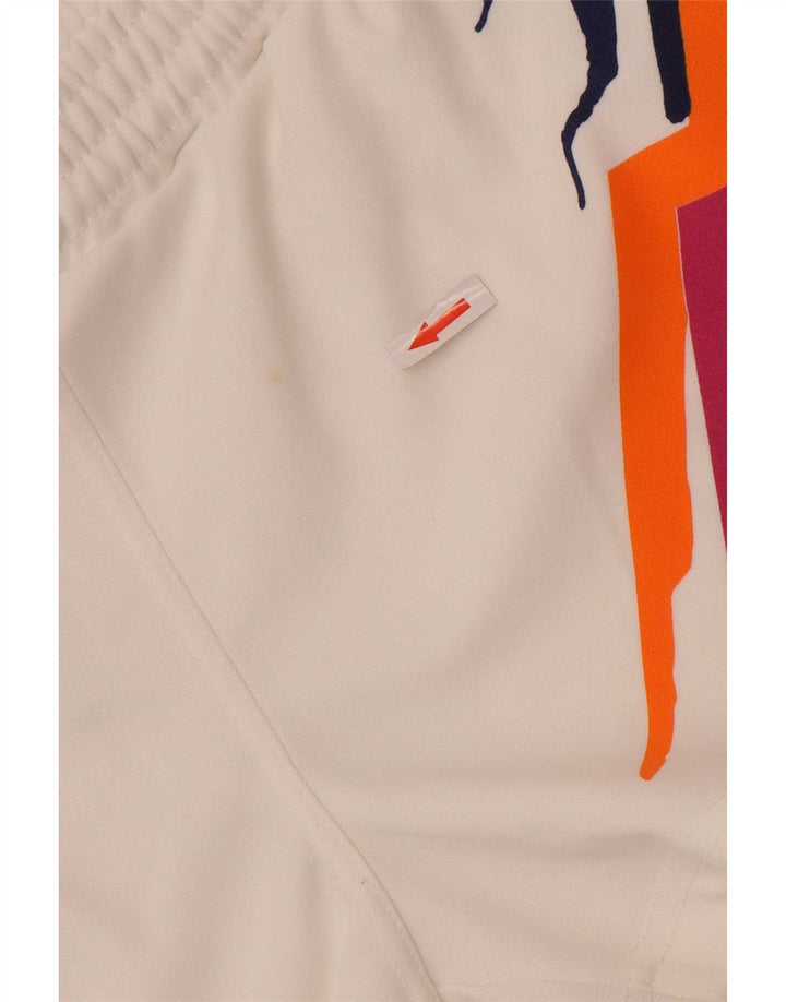 Lotto Pantalones Cortos Deportivos para Mujer UK 40 Mediano Blanco Geométrico