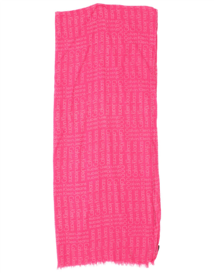 Calvin Klein Jeans Bufanda rectangular gráfica para mujer Talla única Rosa