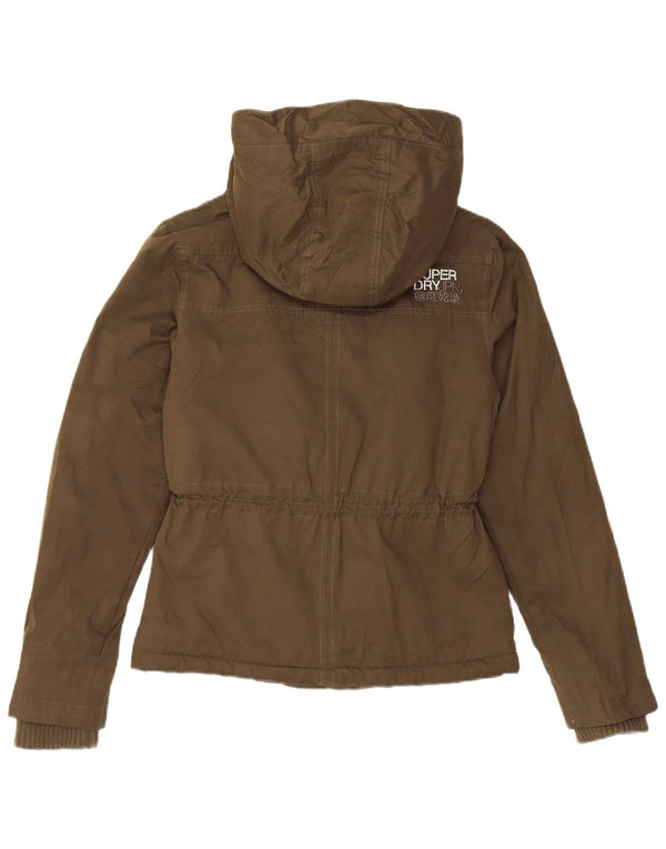 Superdry Chaqueta Parka Sherpa con Capucha para Mujer UK 6 XS Poliéster Caqui