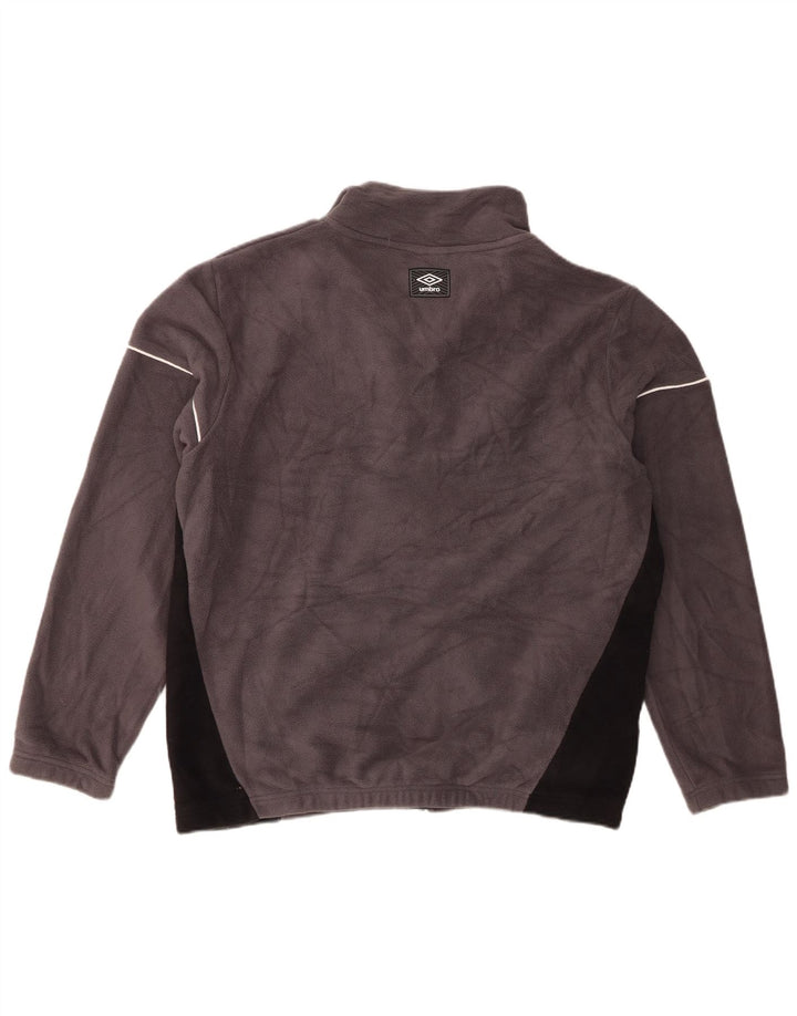 Umbro Chaqueta polar para hombre ES 38 Gris medio Poliéster con bloques de color