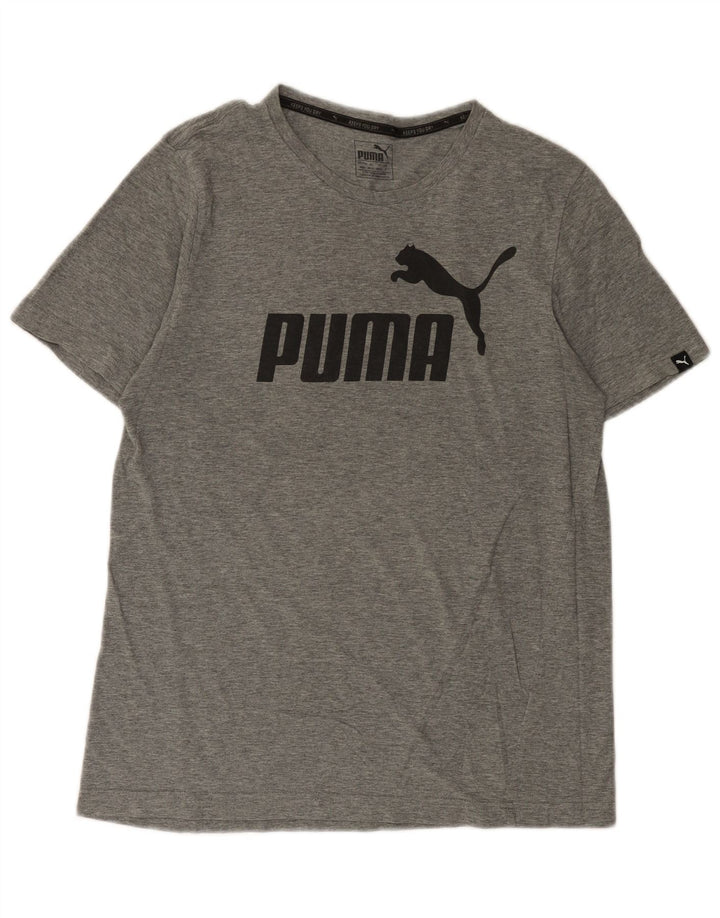 Puma Hombre Camiseta Gráfica Top Gris Medio