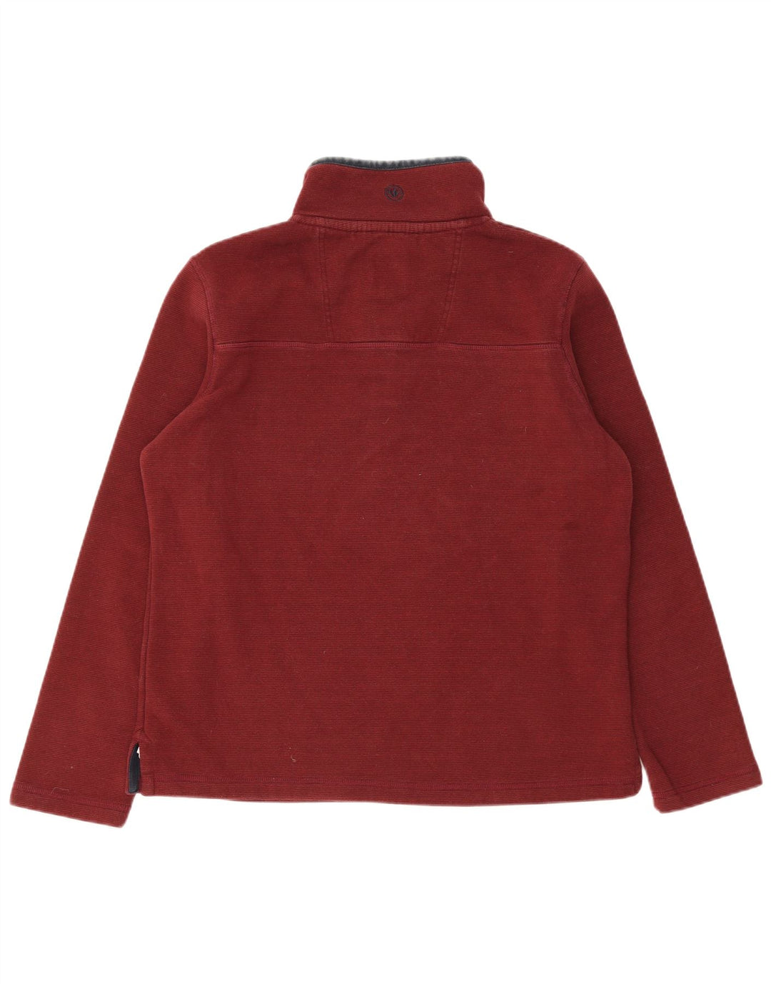 Sudadera con cuello y botones para hombre Fat Face Jersey grande de algodón burdeos