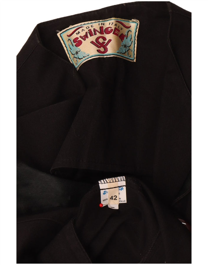 Swinger Chaqueta Bolero Corta Para Mujer IT 42 Mediana Algodón Negro