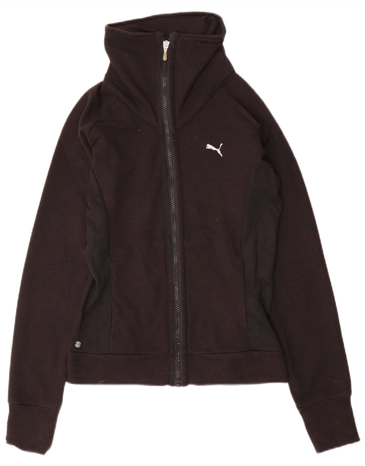 PUMA Chaqueta de chándal para mujer UK 8 Small Black Cotton