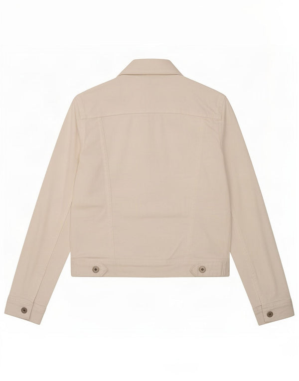Zara Mujer Chaqueta Vaquera UK 6 XS Algodón Blanco