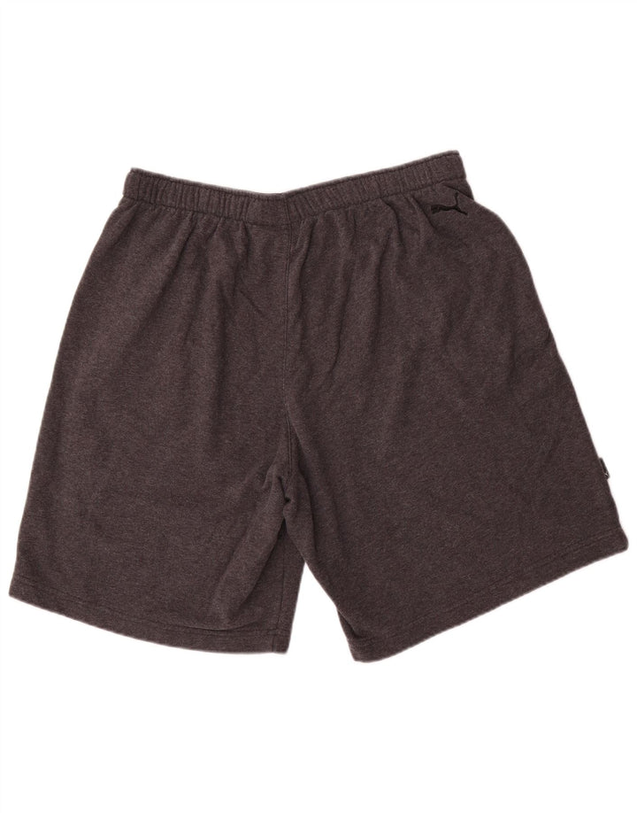 PUMA Pantalones cortos deportivos para hombre grande gris